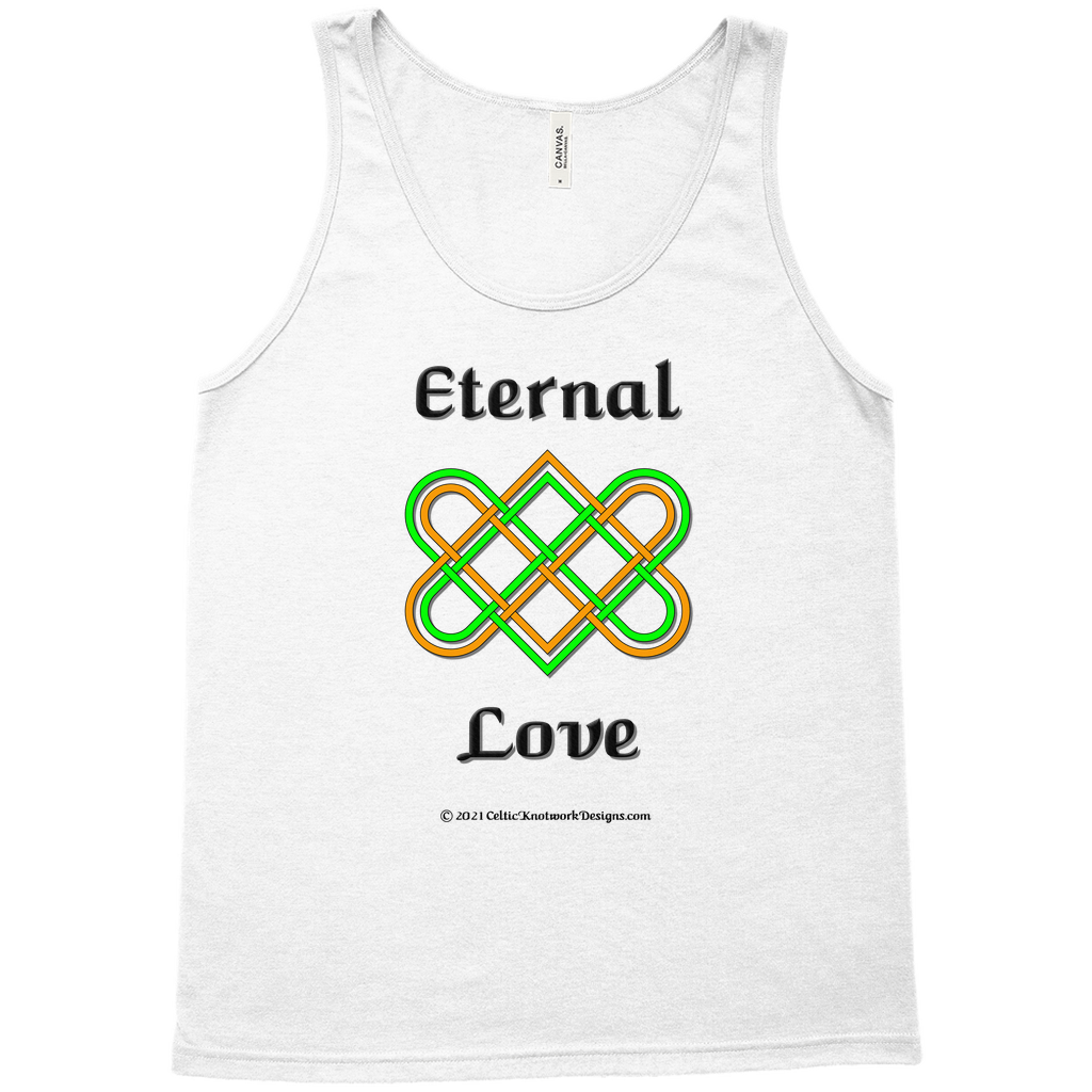 Eternal Love Celtic Heart Knot white tank top sizes XL-4XL