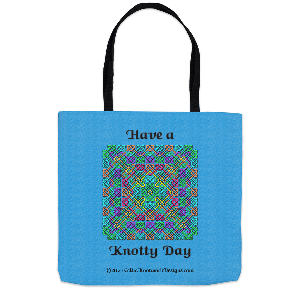 Have a Knotty Day Celtic Knotwork Panel Tote Bags