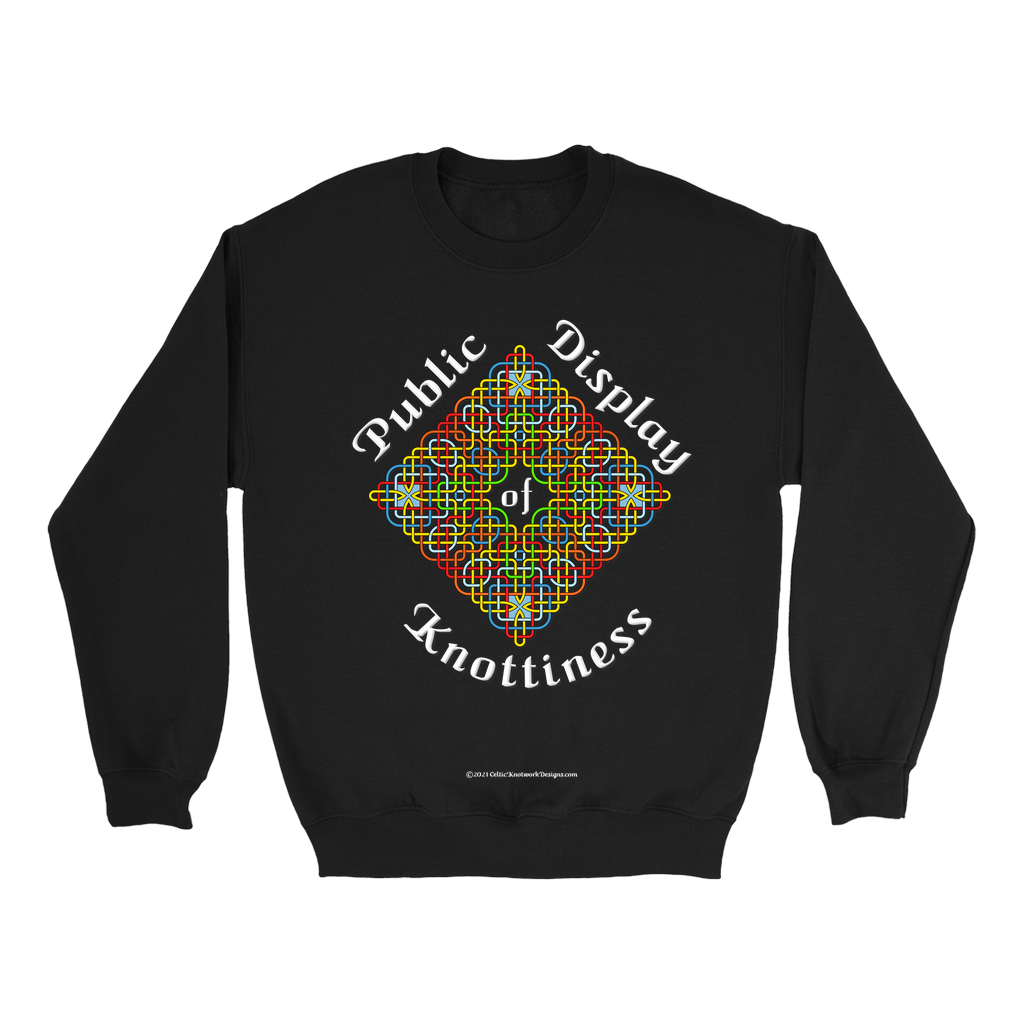 Public Display of Knottiness Celtic Frame black sweatshirt