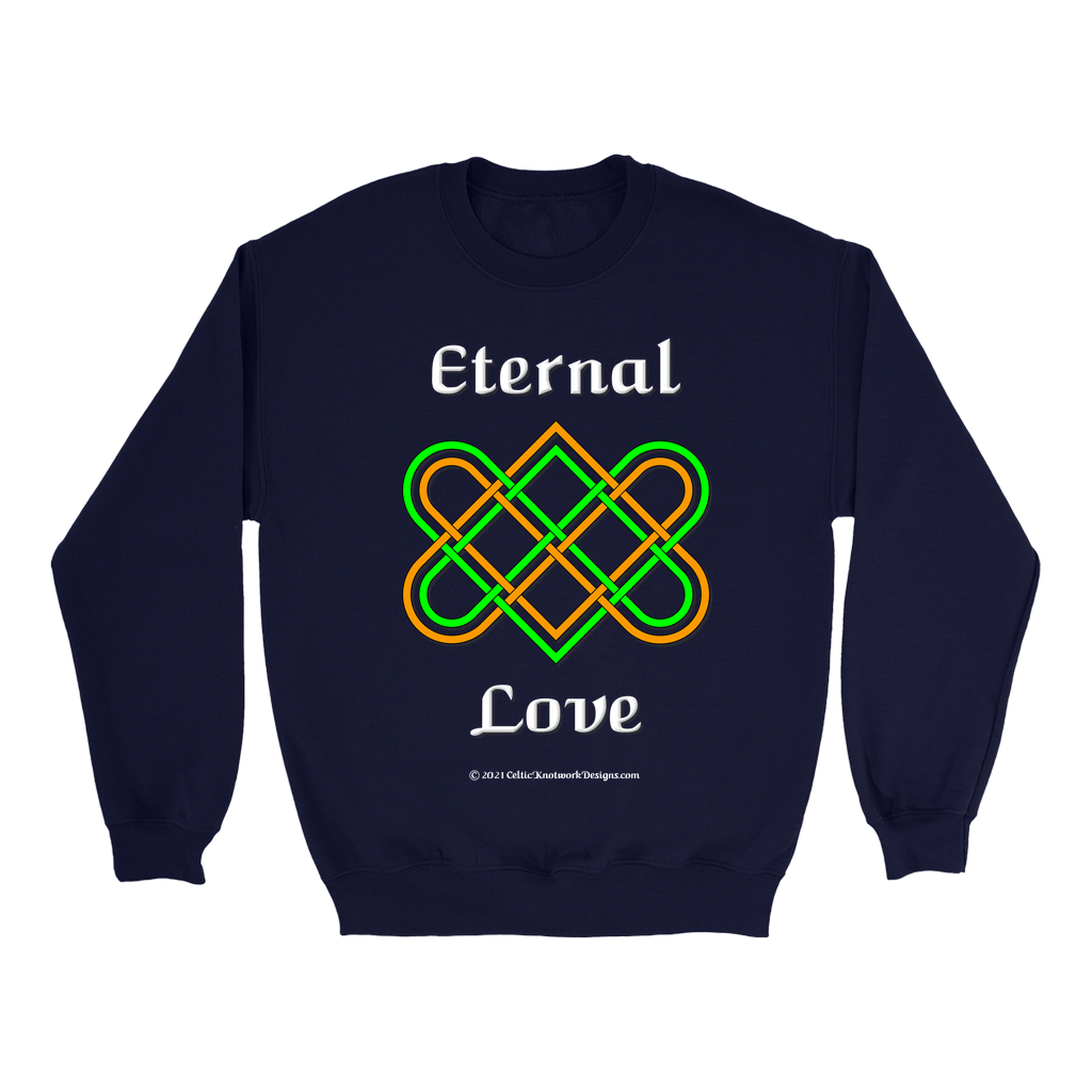 Eternal Love Celtic Heart Knot navy sweatshirt