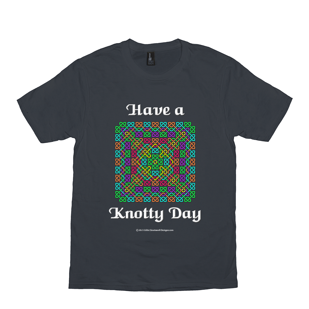 Have a Knotty Day Celtic Knotwork Panel charcoal t-shirt sizes XS-S