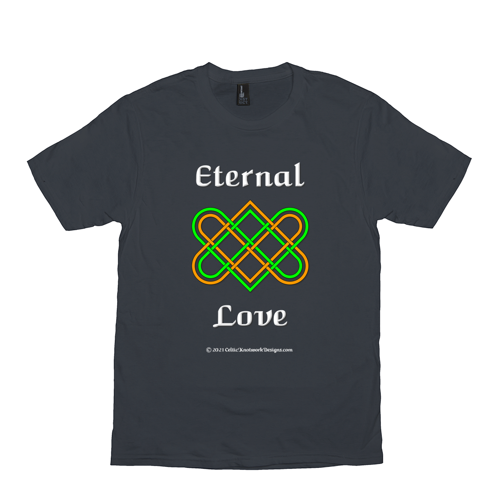 Eternal Love Celtic Heart Knot charcoal T-shirt sizes XS-S