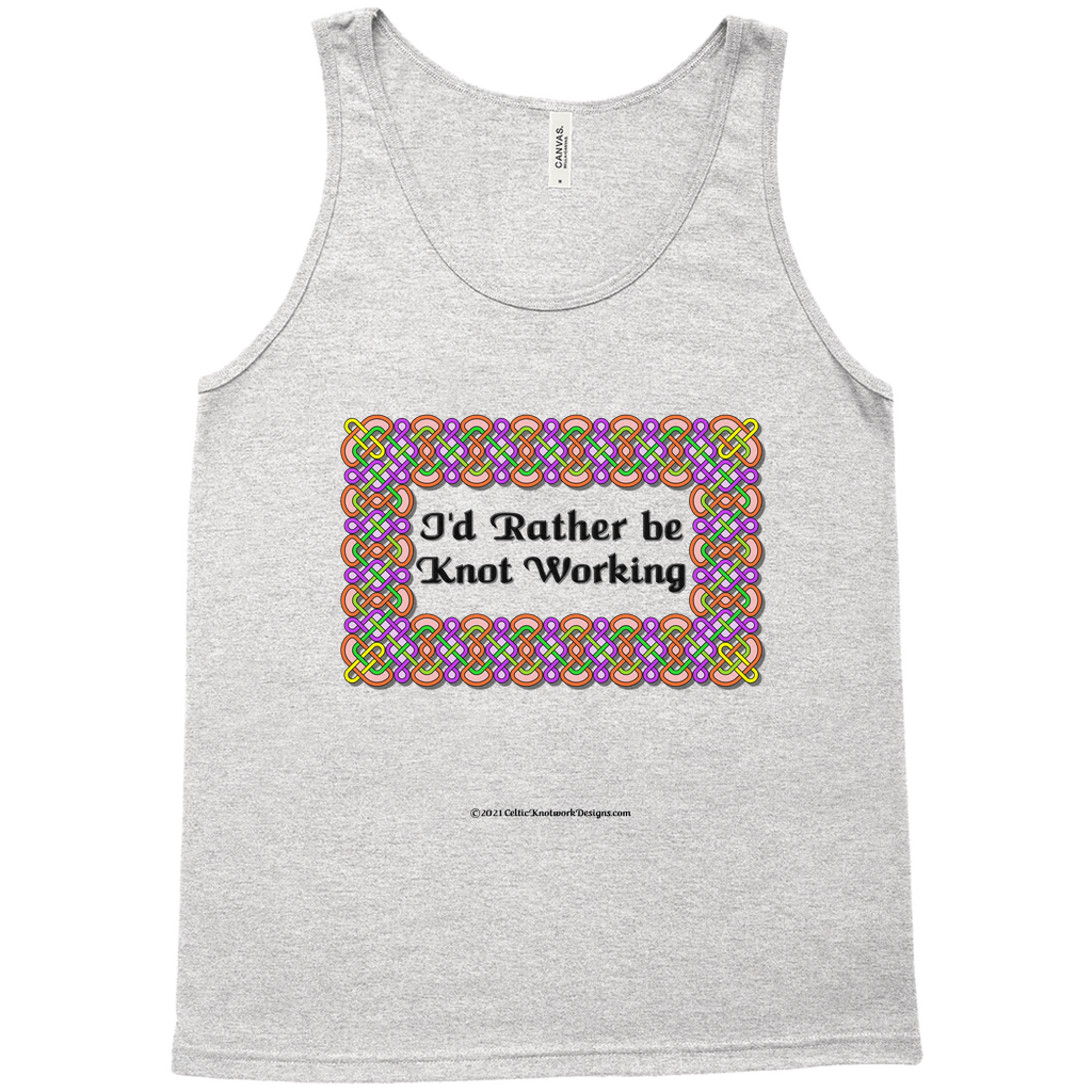 I'd Rather be Knot Working Celtic Knotwork Frame athletic heather tank top XS-L