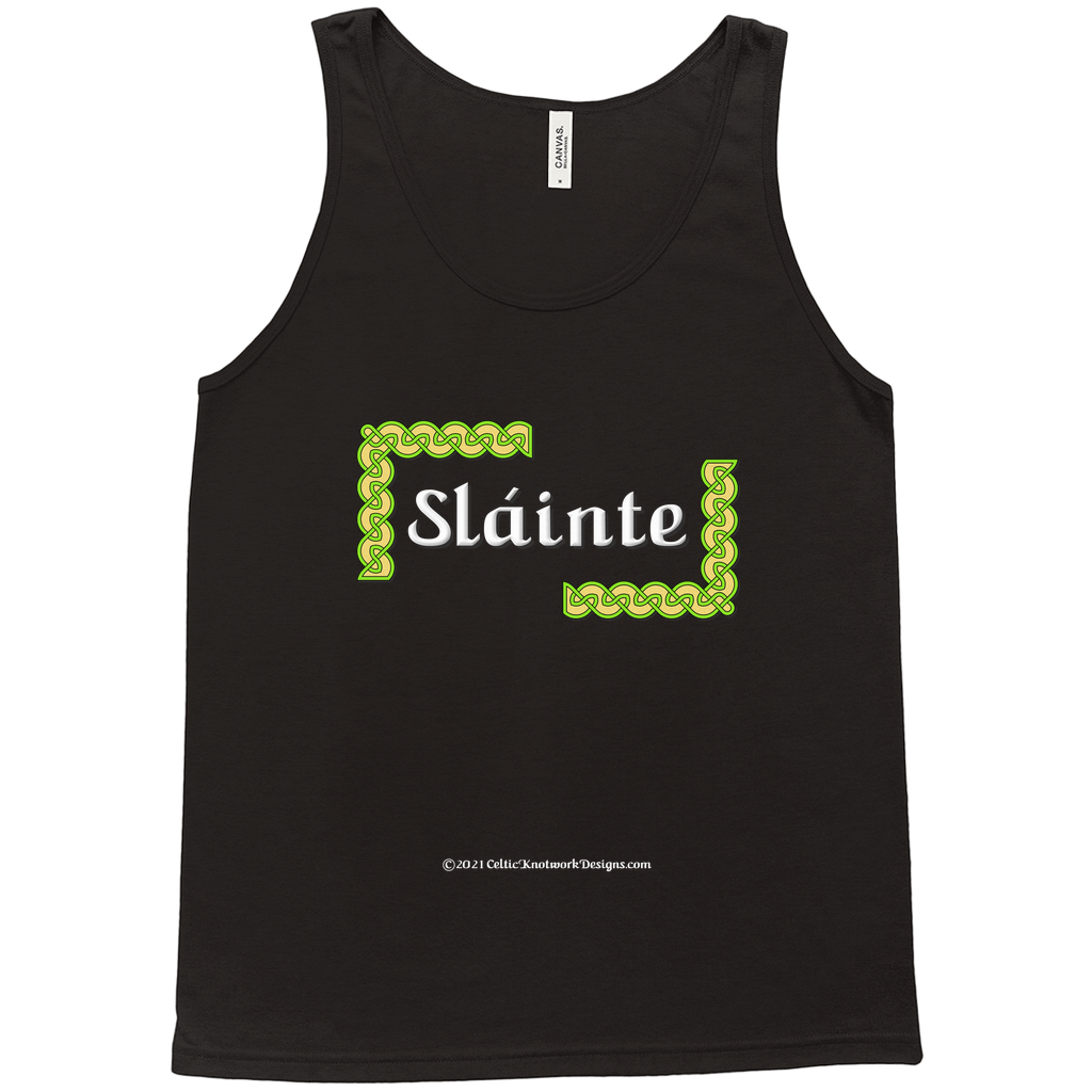 Slainte Celtic Knots black tank top sizes XL-2XL