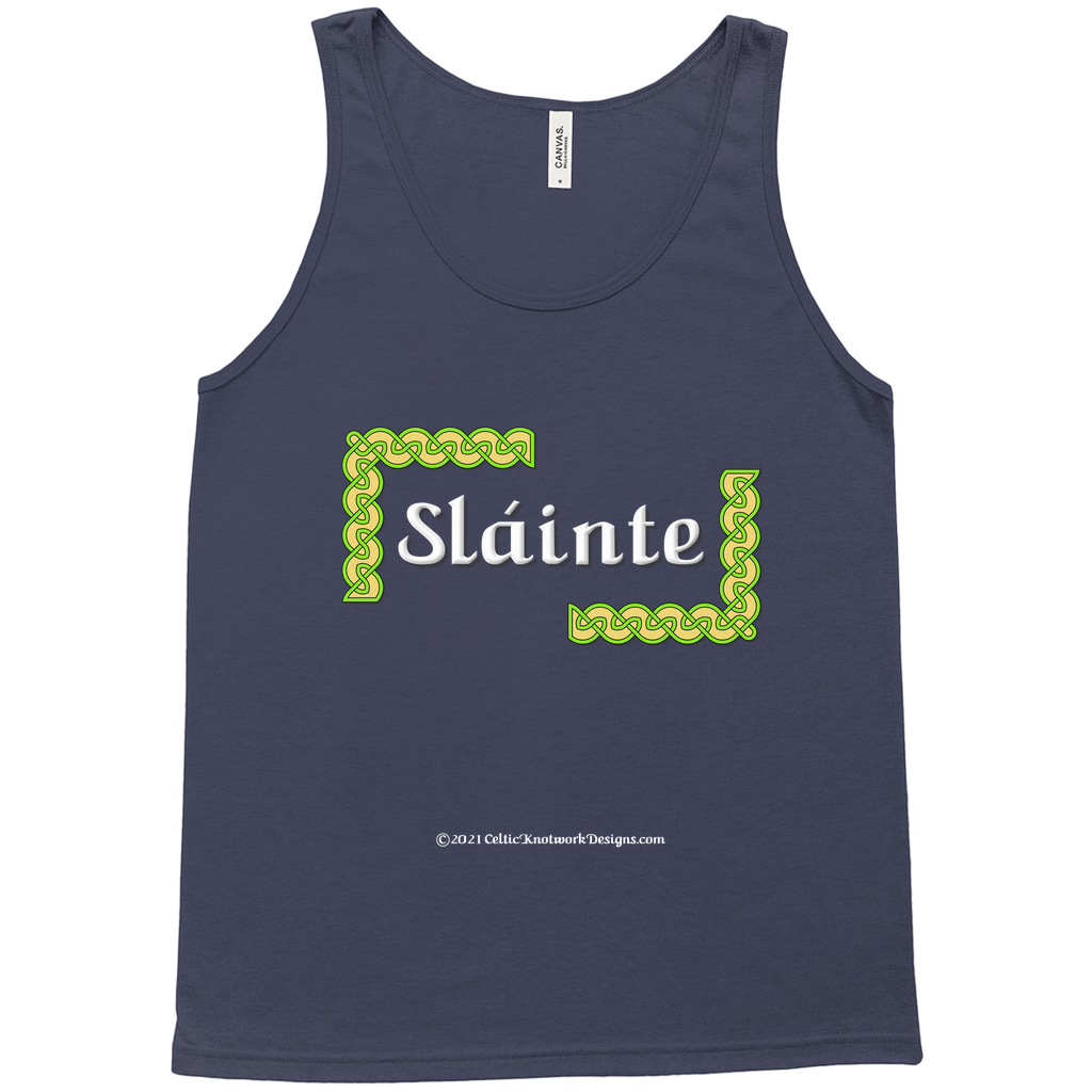 Slainte Celtic Knots navy tank top sizes XS-L