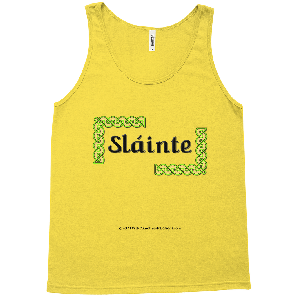 Slainte Celtic Knots gold tank top