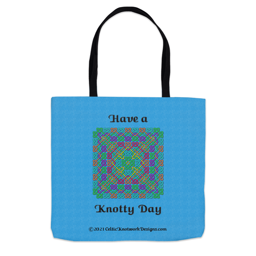 Have a Knotty Day Celtic Knotwork Panel Tote Bags