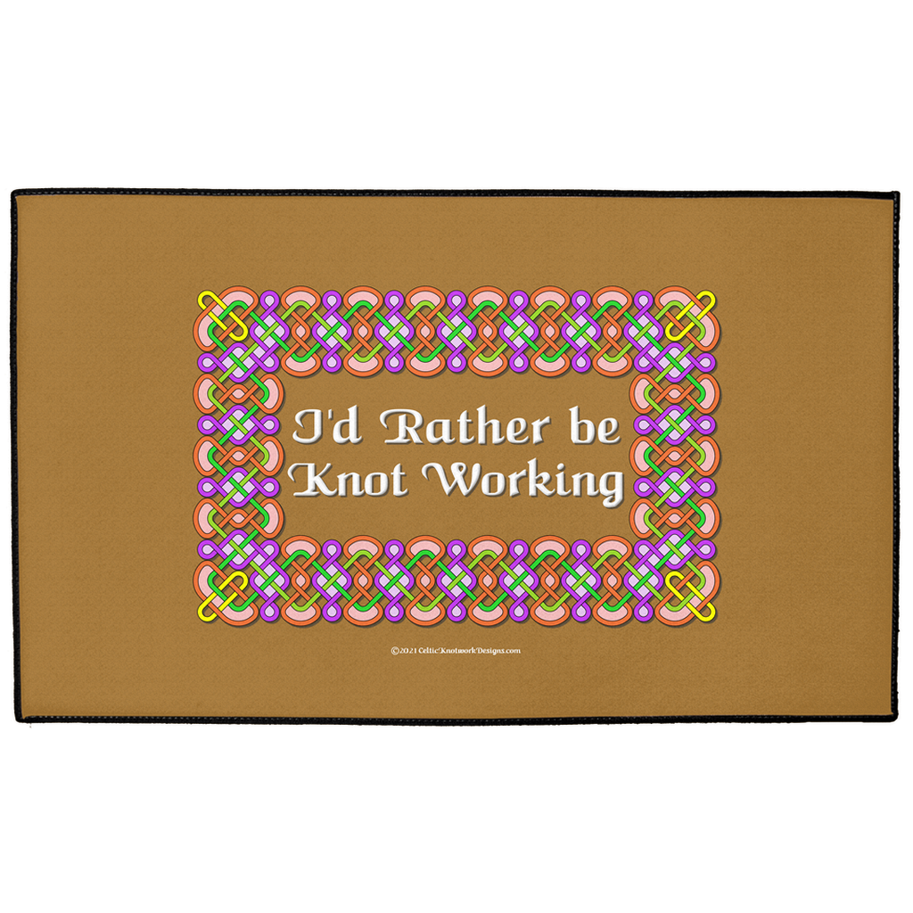 I'd Rather be Knot Working Celtic Knotwork Frame 18 x 24 indoor / outdoor floor mat