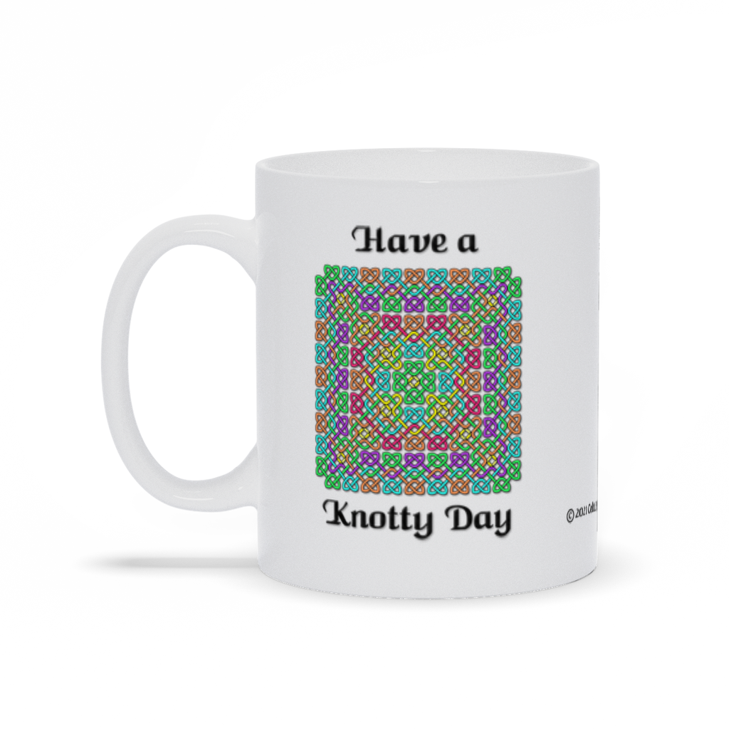 Have a Knotty Day Celtic Knotwork Panel 11 oz. coffee mug left side