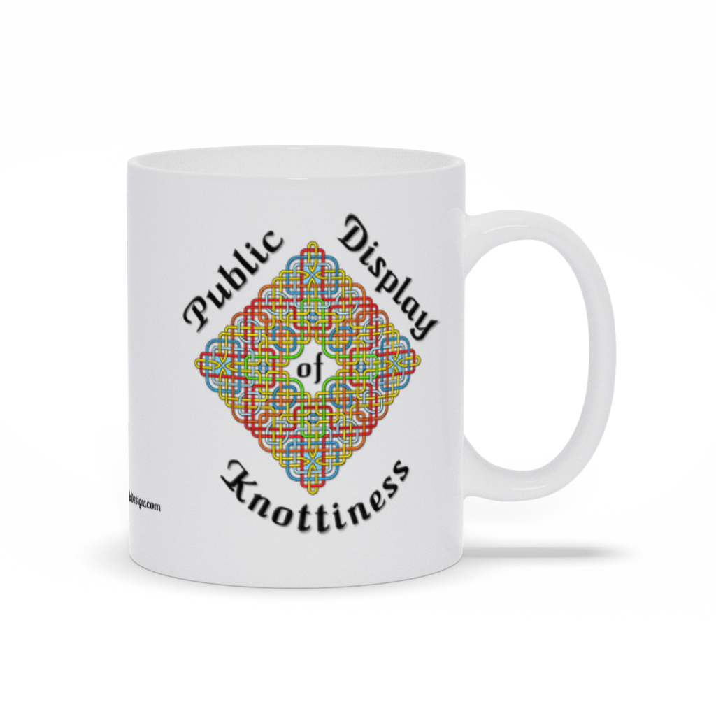 Public Display of Knottiness Celtic Knotwork Frame 11 oz. coffee mug right side