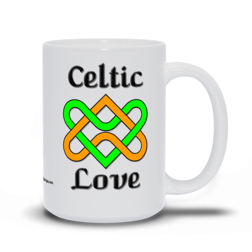 Celtic Love Heart Knot 15 oz. coffee mug right side