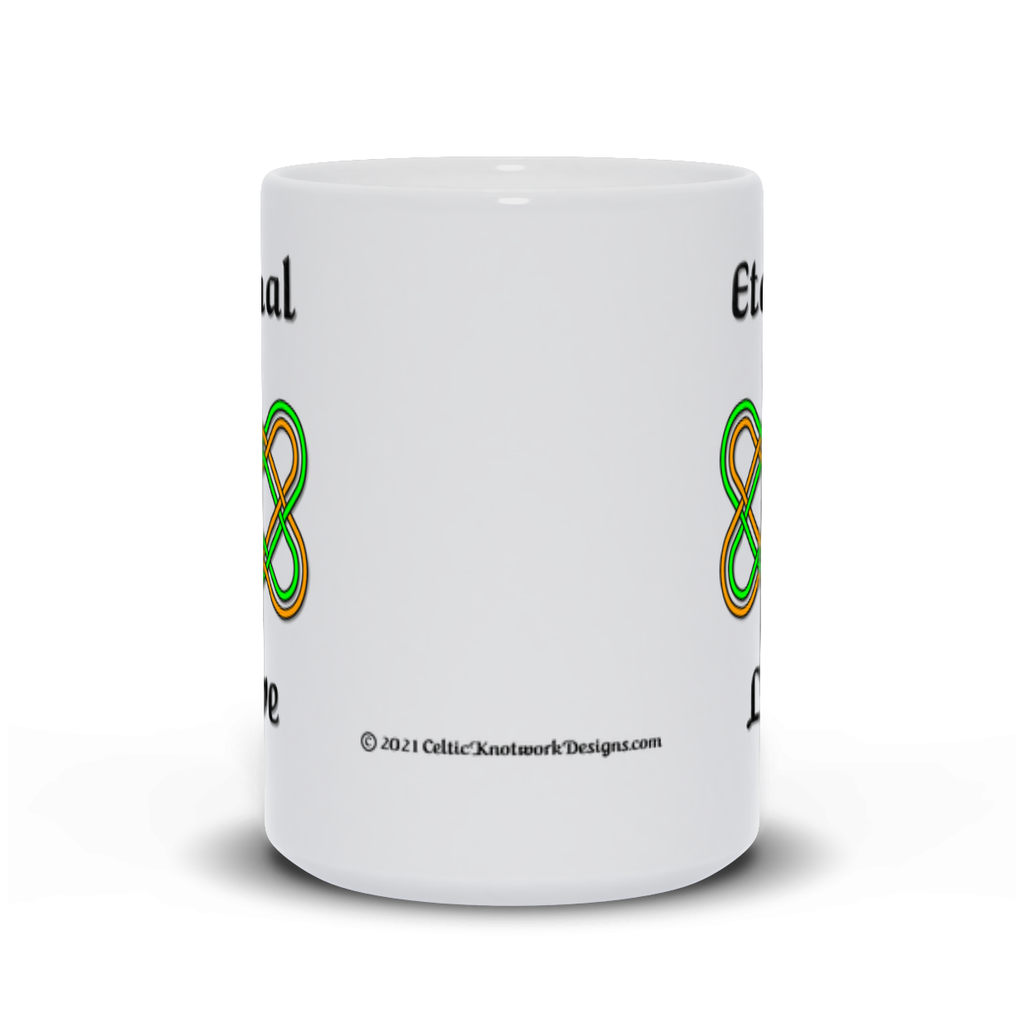 Eternal Love Celtic Heart Knot 15 oz. coffee mug front