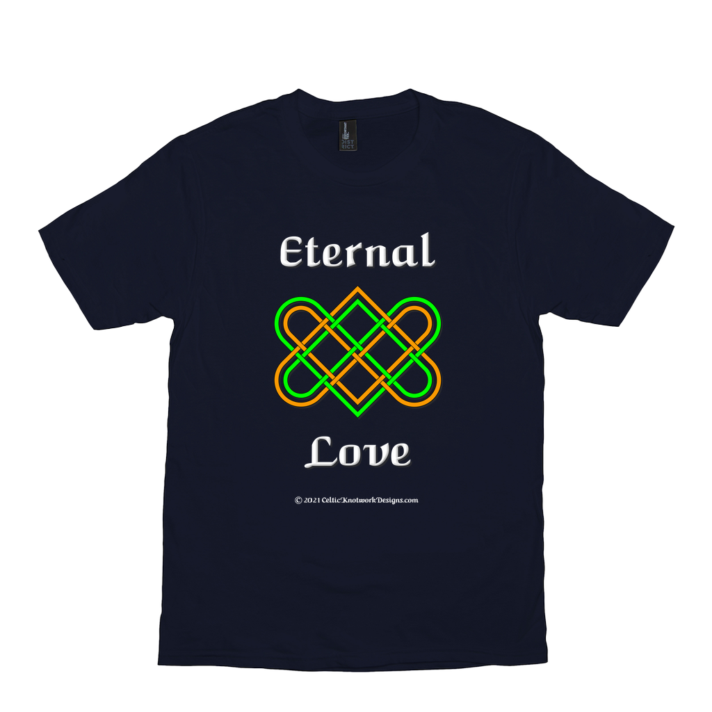 Eternal Love Celtic Heart Knot navy T-shirt sizes XS-S