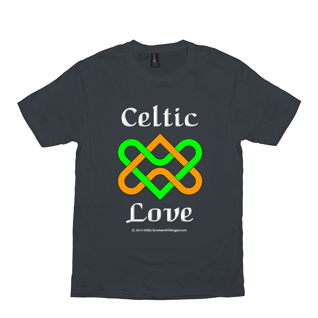 Celtic Love Heart Knot charcoal T-Shirt sizes XS-S