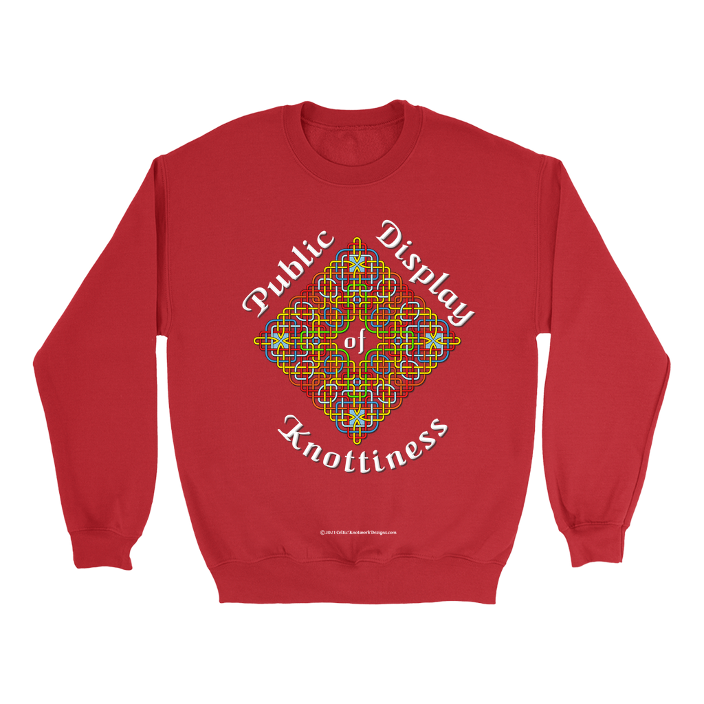 Public Display of Knottiness Celtic Frame red sweatshirt