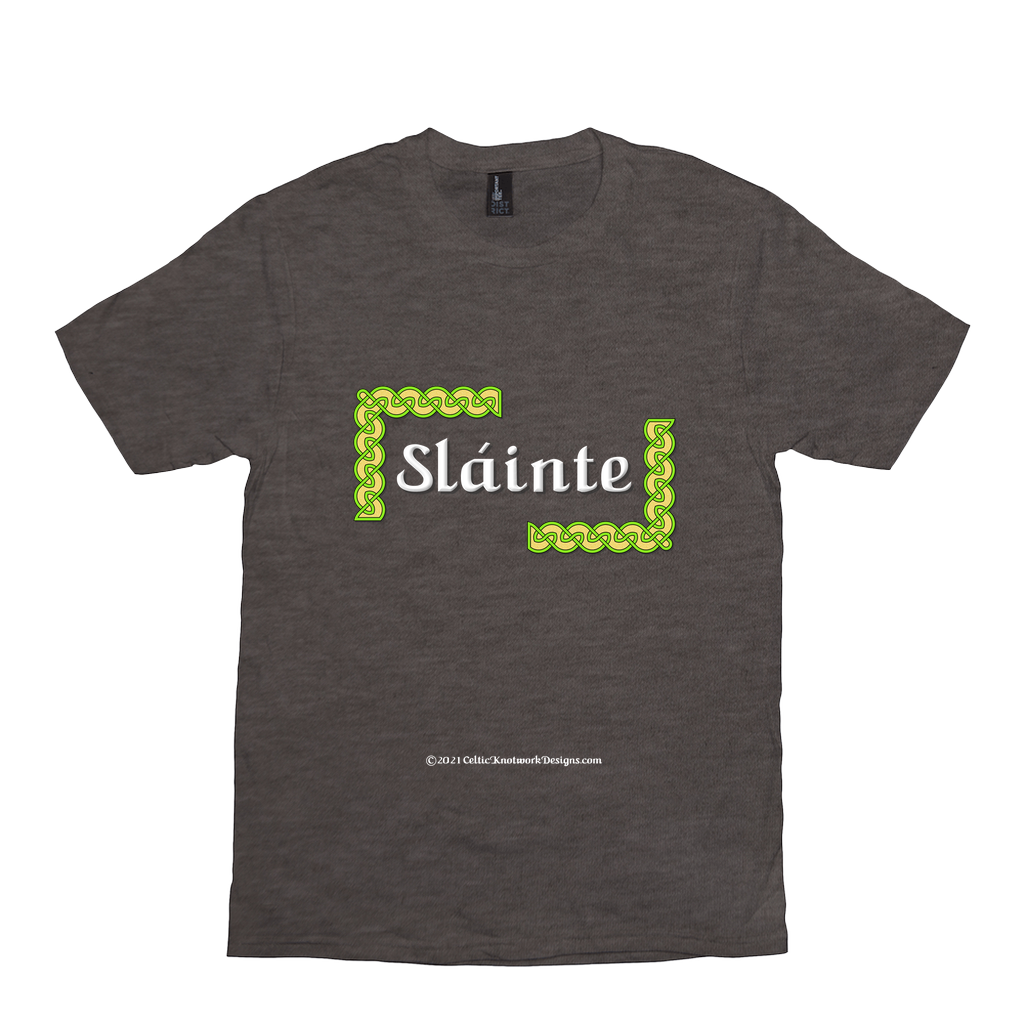 Slainte Celtic Knots heather brown t-shirt size XS-S