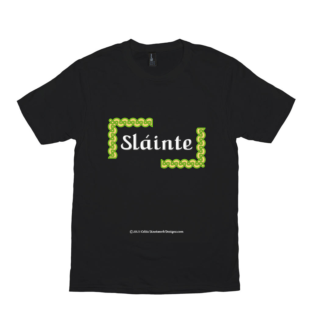 Slainte Celtic Knots black t-shirt size XS-S