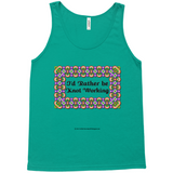 I'd Rather be Knot Working Celtic Knotwork Frame Kelly tank top XS-L