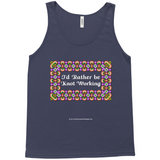 I'd Rather be Knot Working Celtic Knotwork Frame navy tank top XS-L