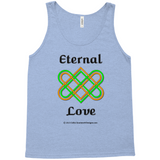 Eternal Love Celtic Heart Knot blue tri-blend tank top sizes XS-L