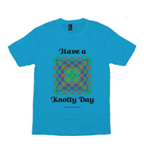 Have a Knotty Day Celtic Knotwork Panel light turquoise t-shirt sizes XS-S