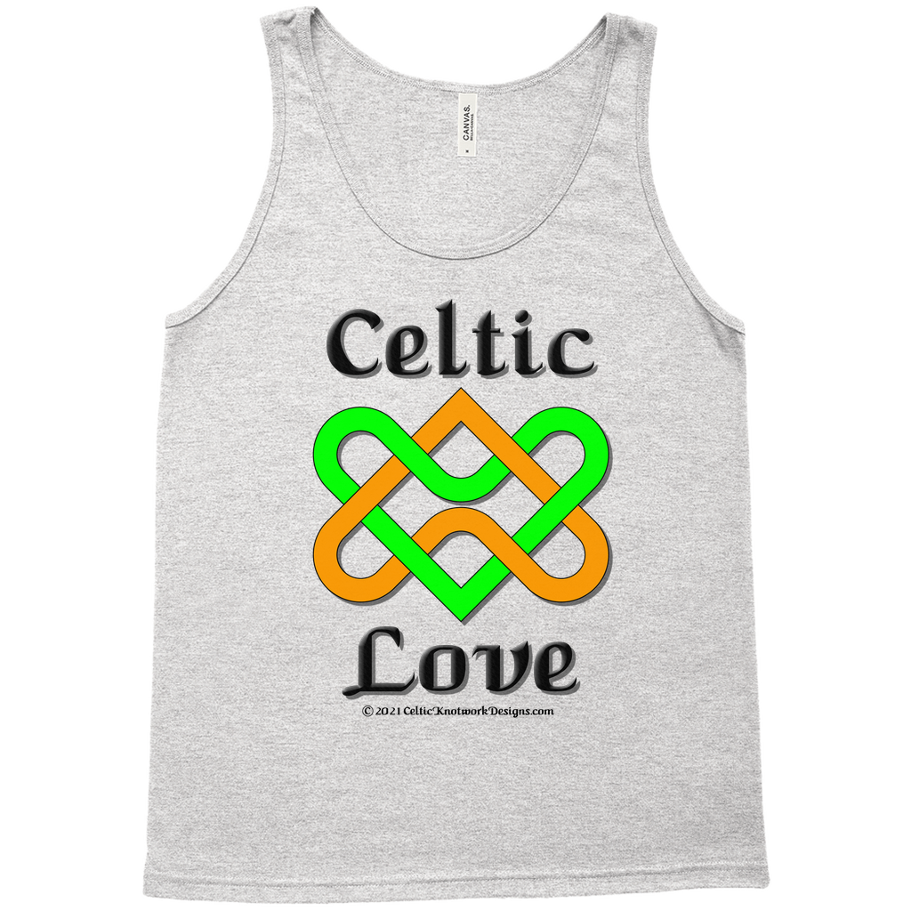 Celtic Love Heart Knot athletic heather tank top sizes XS-L