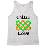 Celtic Love Heart Knot athletic heather tank top sizes XS-L