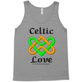 Celtic Love Heart Knot grey tri-blend tank top sizes XS-L