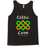 Celtic Love Heart Knot black tank top sizes XL-2XL