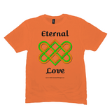 Eternal Love Celtic Heart Knot orange T-shirt sizes M-L