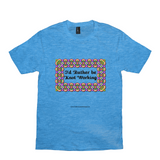 I'd Rather be Knot Working Celtic Knotwork Frame heather bright turquoise T-shirt sizes XS-S