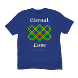 Eternal Love Celtic Heart Knot royal blue t-shirt