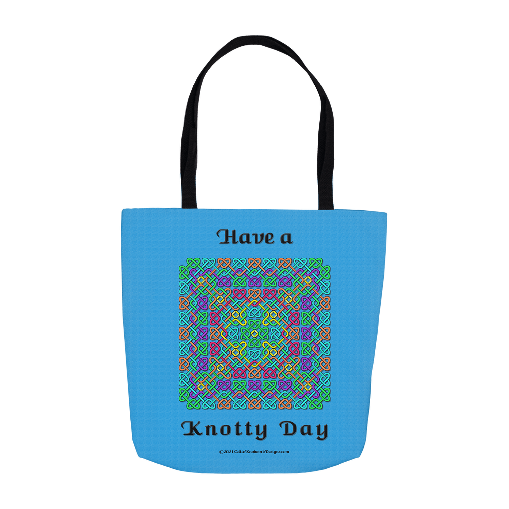 Have a Knotty Day Celtic Knotwork Panel 13 x 13 tote bag front