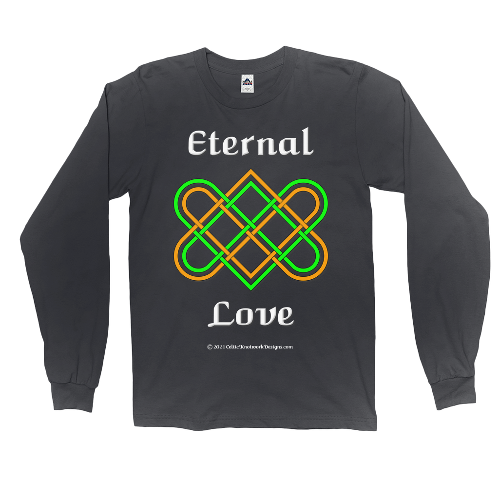 Eternal Love Celtic Heart Knot black long sleeve shirt
