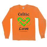 Celtic Love Heart Knot orange long sleeve shirt