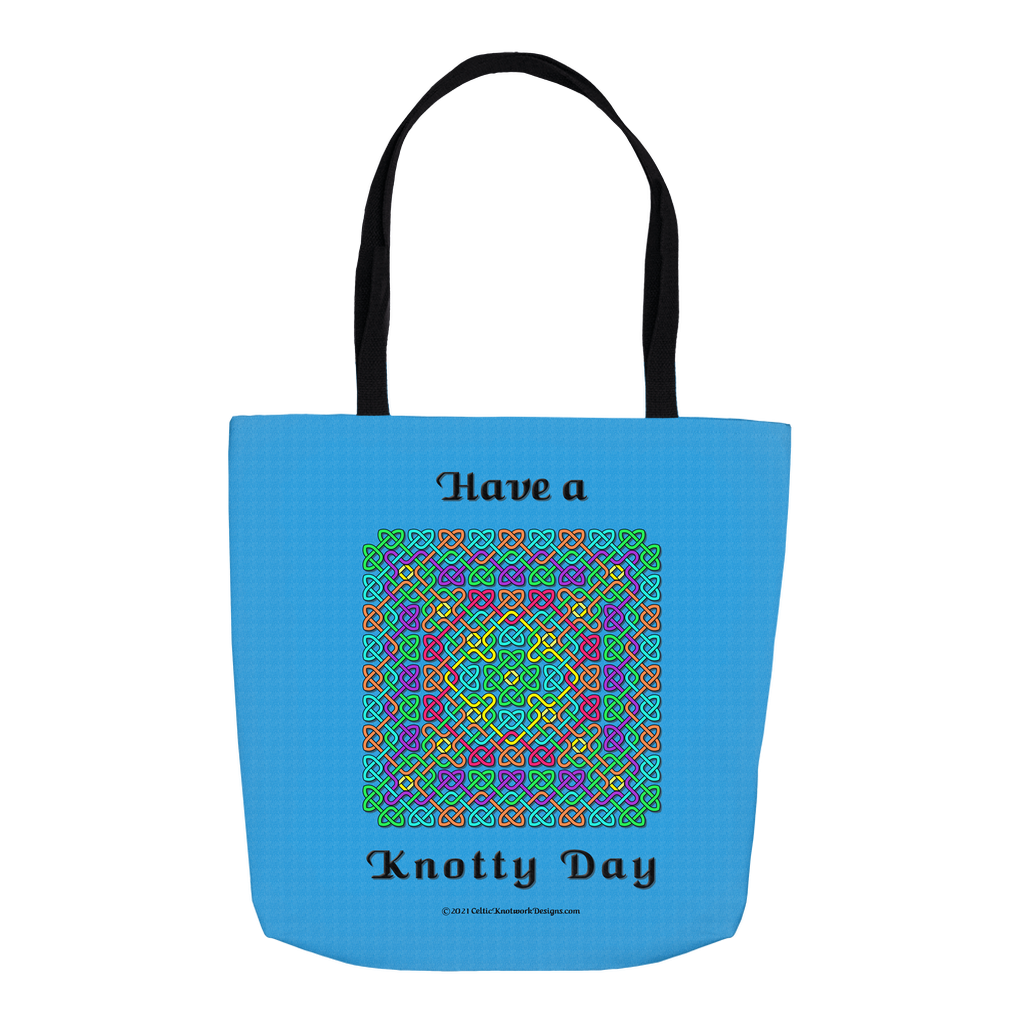 Have a Knotty Day Celtic Knotwork Panel 18 x 18 tote bag front