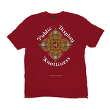 Public Display of Knottiness Celtic Knotwork Frame red T-shirt sizes XL - 4XL