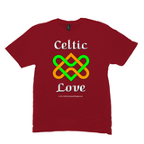 Celtic Love Heart Knot red T-Shirt sizes M-L