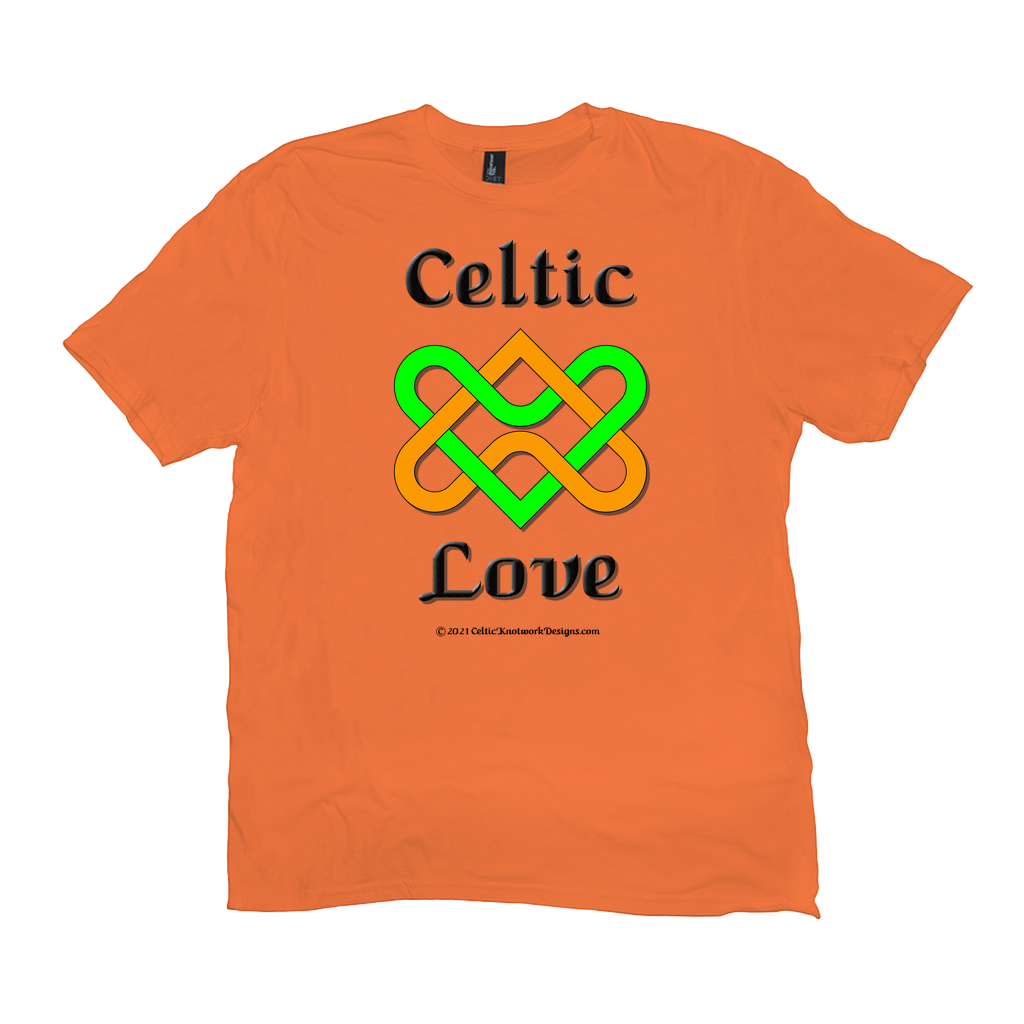 Celtic Love Heart Knot orange T-shirt