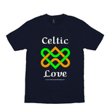 Celtic Love Heart Knot navy T-Shirt sizes XS-S