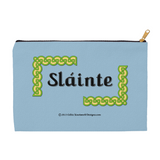 Slainte Celtic Knots 8.5 x 6 flat accessory pouch with black zipper back