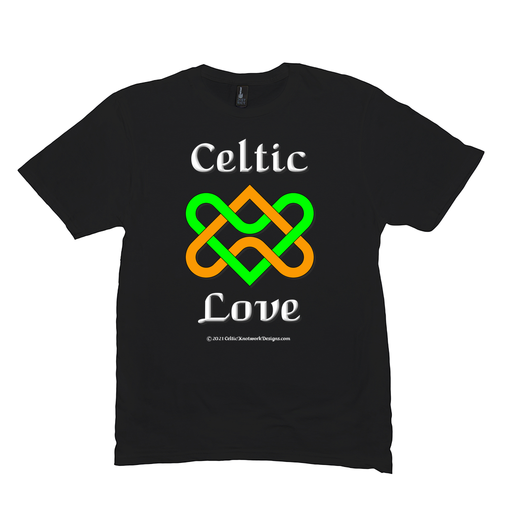 Celtic Love Heart Knot black T-Shirt sizes M-L