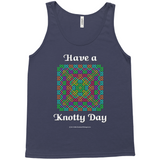 Have a Knotty Day Celtic Knotwork Panel navy tank top sizes XL-2XL