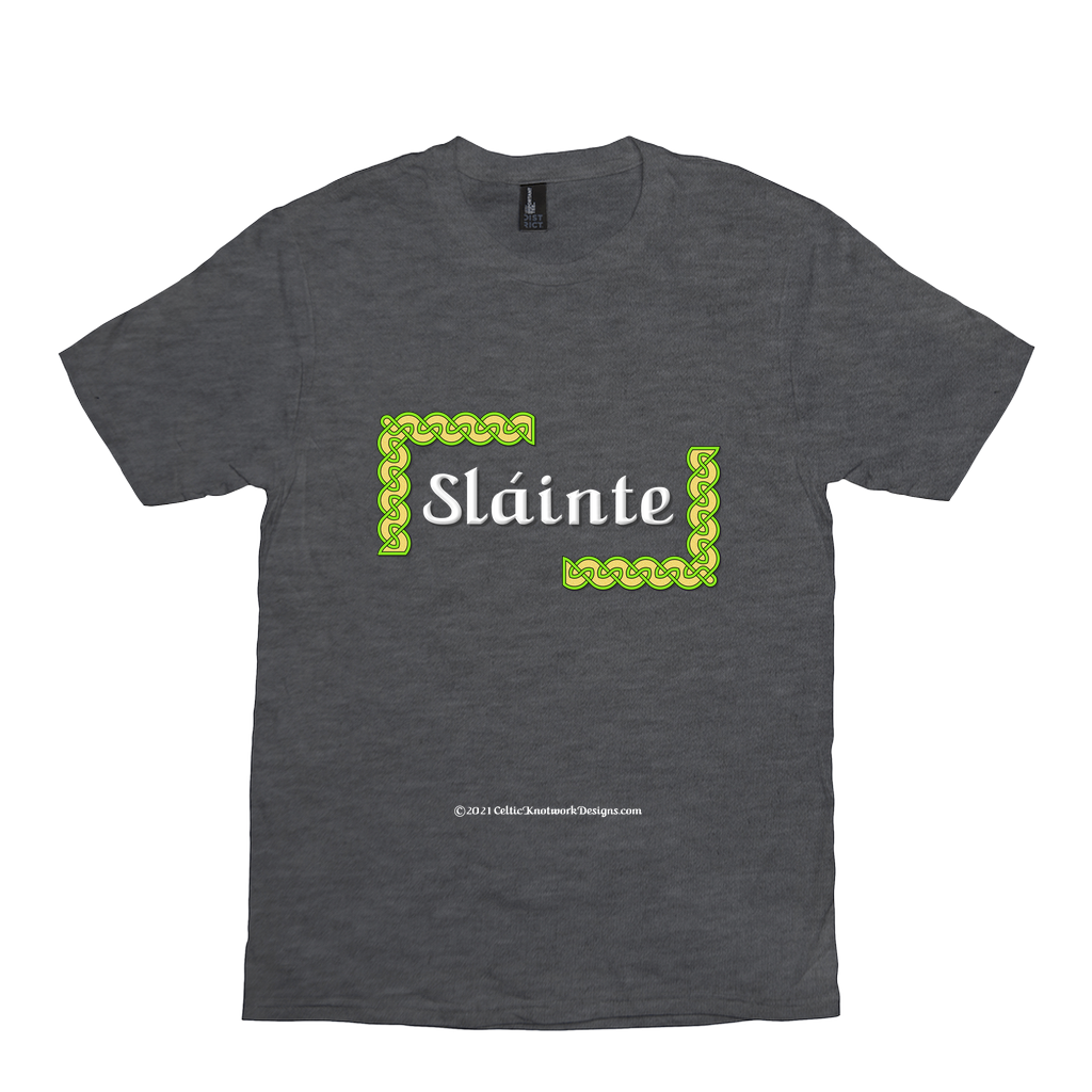 Slainte Celtic Knots heather charcoal t-shirt size XS-S