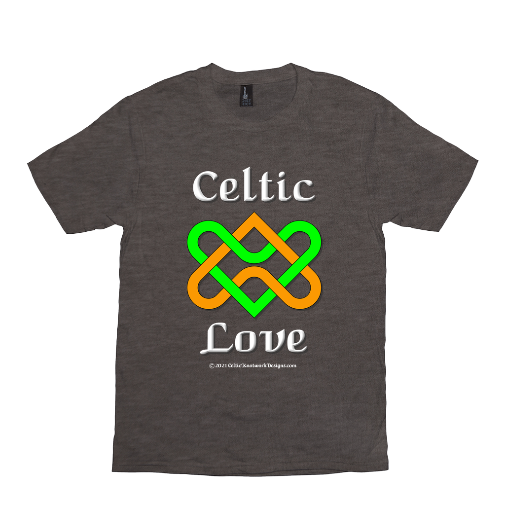 Celtic Love Heart Knot heather brown T-Shirt sizes XS-S