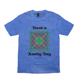 Have a Knotty Day Celtic Knotwork Panel heather royal t-shirt sizes XS-S