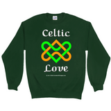 Celtic Love Heart Knot forest green sweatshirt