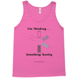 I'm Thinking Something Knotty Celtic Knotwork neon pink tank top sizes XL - 2XL