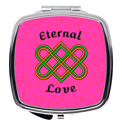 Eternal Love Celtic Heart Knot square compact mirror