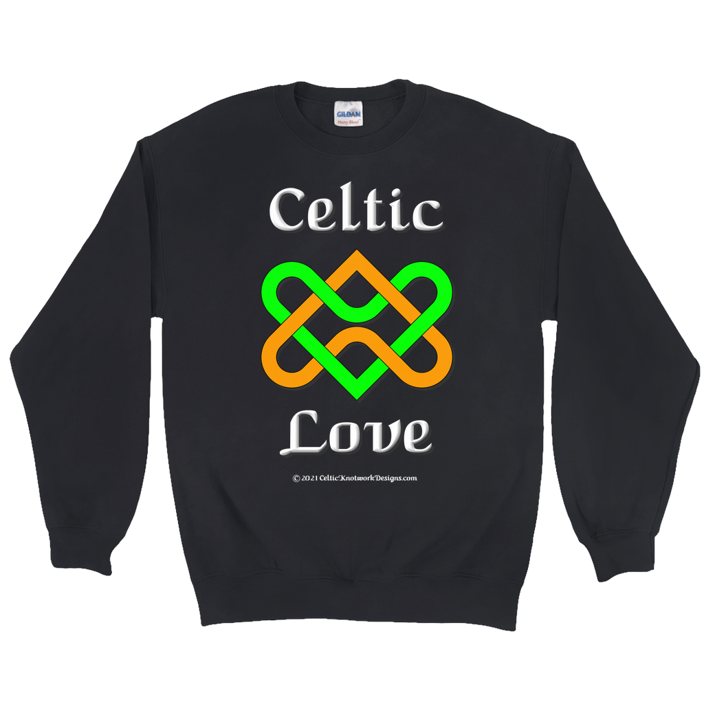 Celtic Love Heart Knot black sweatshirt